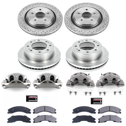 PowerStop 2011 Chevrolet Silverado 2500 HD Front & Rear Autospecialty Kit w/Cals (KCOE5561)