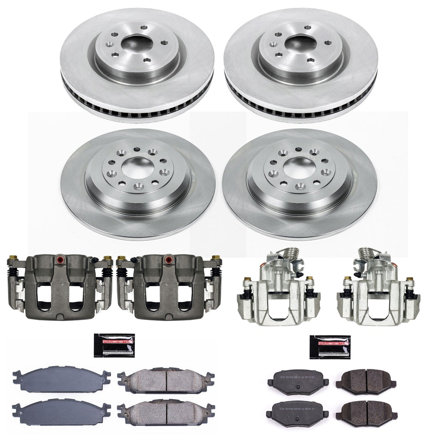 PowerStop 11-19 Ford Explorer Front & Rear Autospecialty Kit w/Cals (KCOE5584)