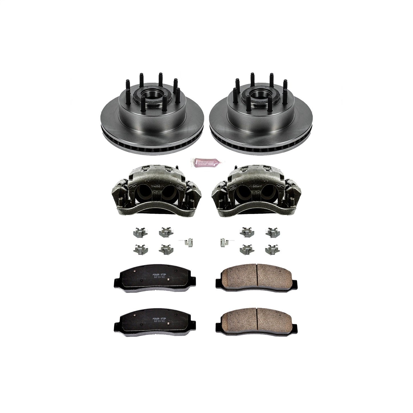 PowerStop 10-11 Ford F-350 Super Duty Front Autospecialty Kit w/Cals (KCOE5588)