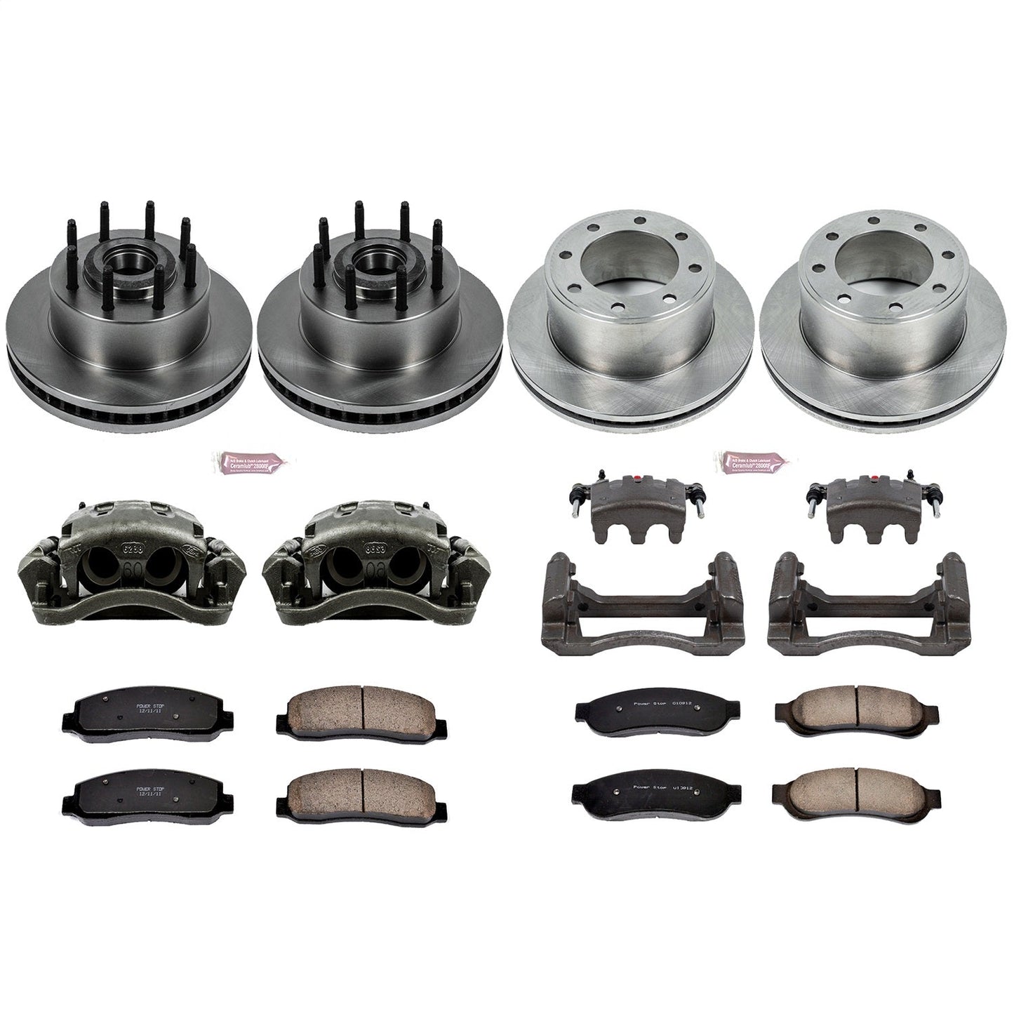 PowerStop 10-11 Ford F-250 Super Duty Front & Rear Autospecialty Kit w/Cals (KCOE5590)