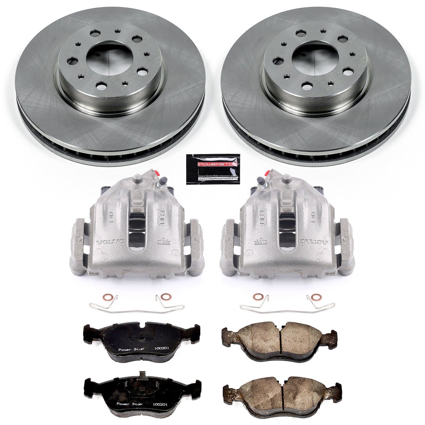 PowerStop 94-97 Volvo 850 Front Autospecialty Brake Kit w/Calipers (KCOE572)