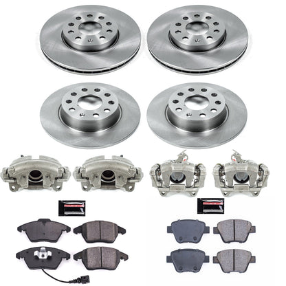 PowerStop 2012 Volkswagen Beetle Front & Rear Autospecialty Brake Kit w/Calipers (KCOE5747)