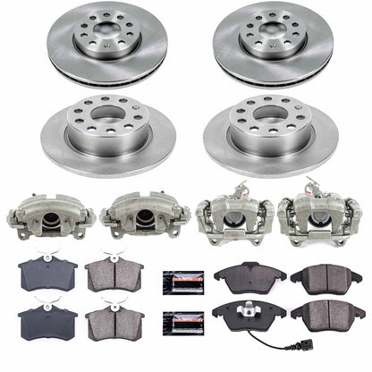 PowerStop 2019 Volkswagen Beetle Front & Rear Autospecialty Brake Kit w/Calipers (KCOE5749A)