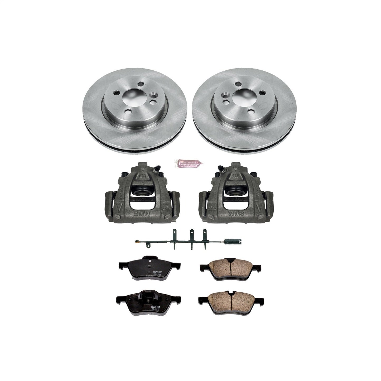 PowerStop 07-08 Mini Cooper Front Autospecialty Brake Kit w/Calipers (KCOE5780)