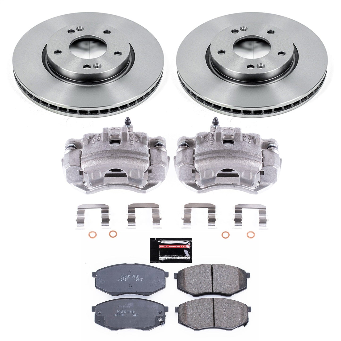 PowerStop 10-12 Hyundai Tucson Front Autospecialty Brake Kit w/Calipers (KCOE5806)