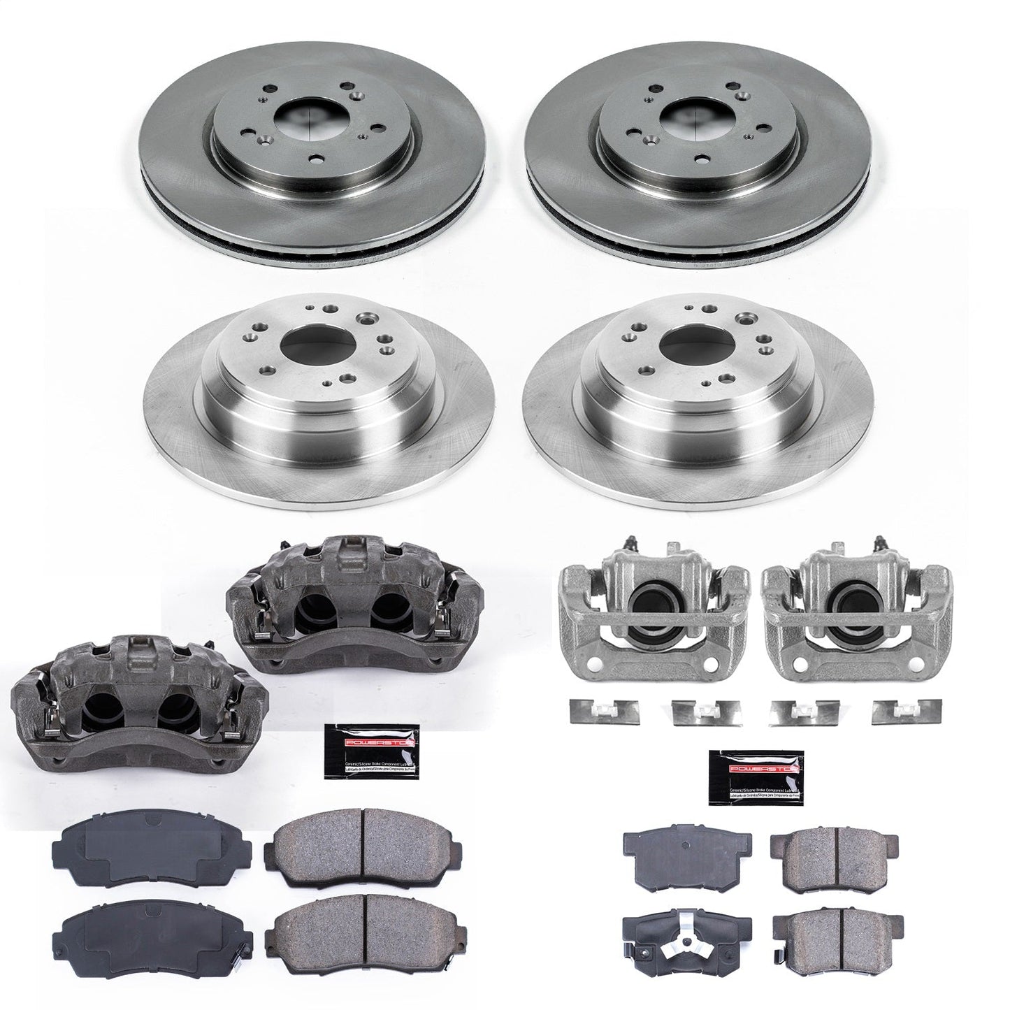 PowerStop 10-11 Honda Accord Crosstour Front & Rear Autospecialty Brake Kit w/Calipers (KCOE5815)