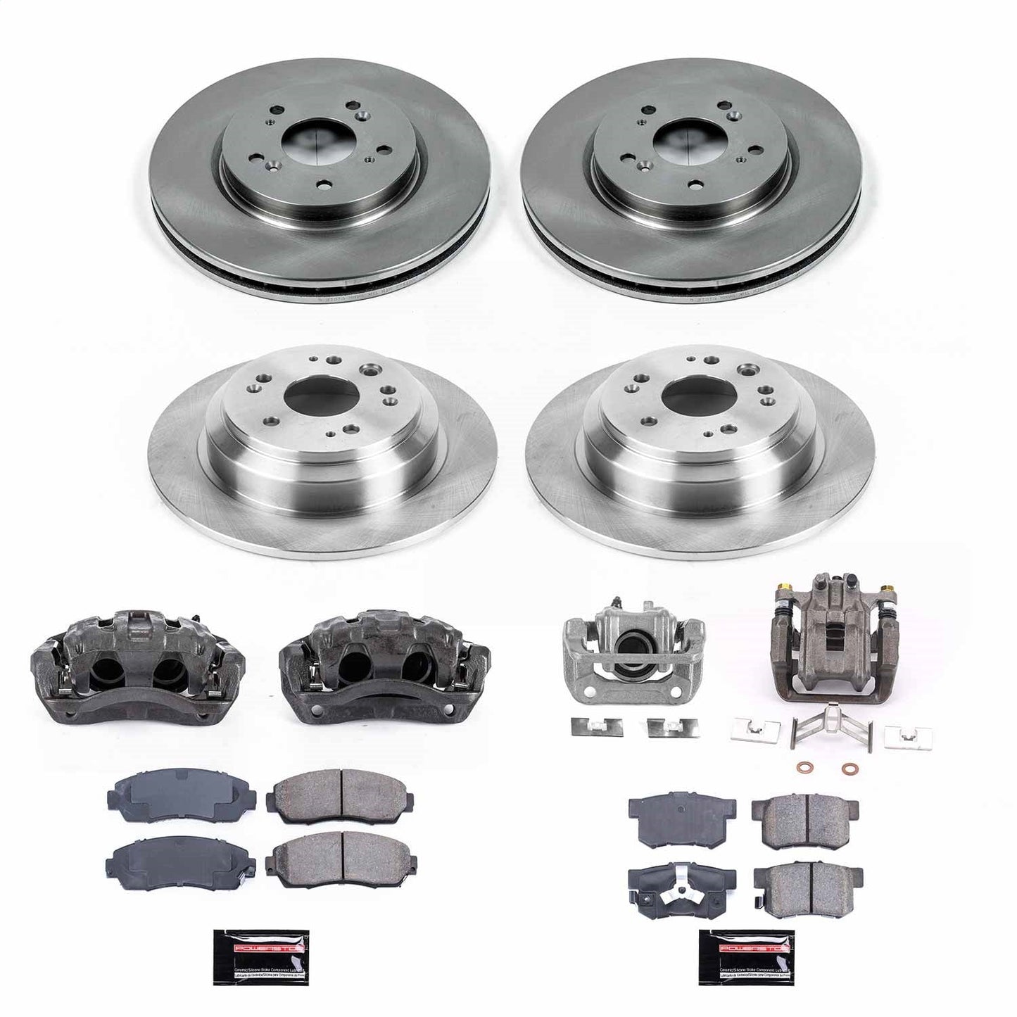 PowerStop 2011 Honda Accord Crosstour Front and Rear Autospecialty Kit w/Calipers (KCOE5816)