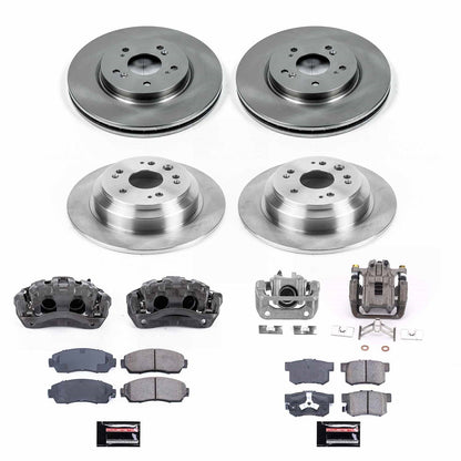 PowerStop 2011 Honda Accord Crosstour Front and Rear Autospecialty Kit w/Calipers (KCOE5816)