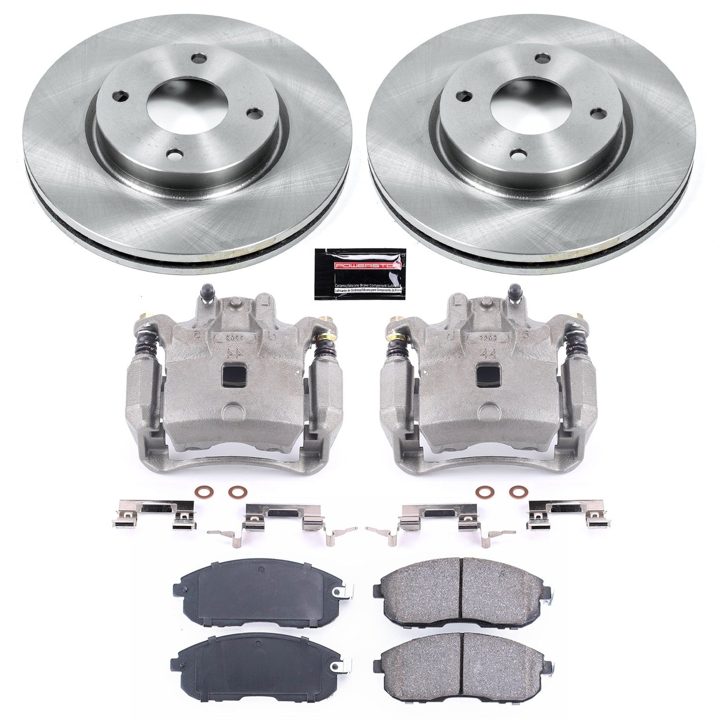 PowerStop 07-12 Nissan Versa Front Autospecialty Brake Kit w/Calipers (KCOE5817A)
