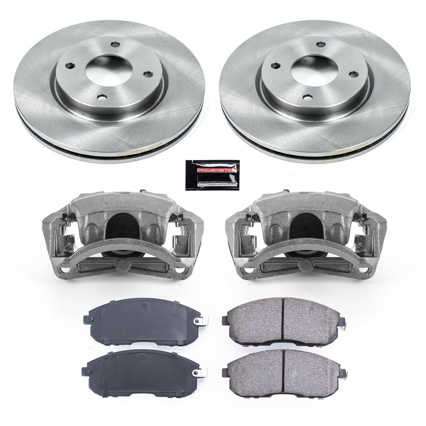 PowerStop 07-12 Nissan Sentra Front Autospecialty Brake Kit w/Calipers (KCOE5817B)