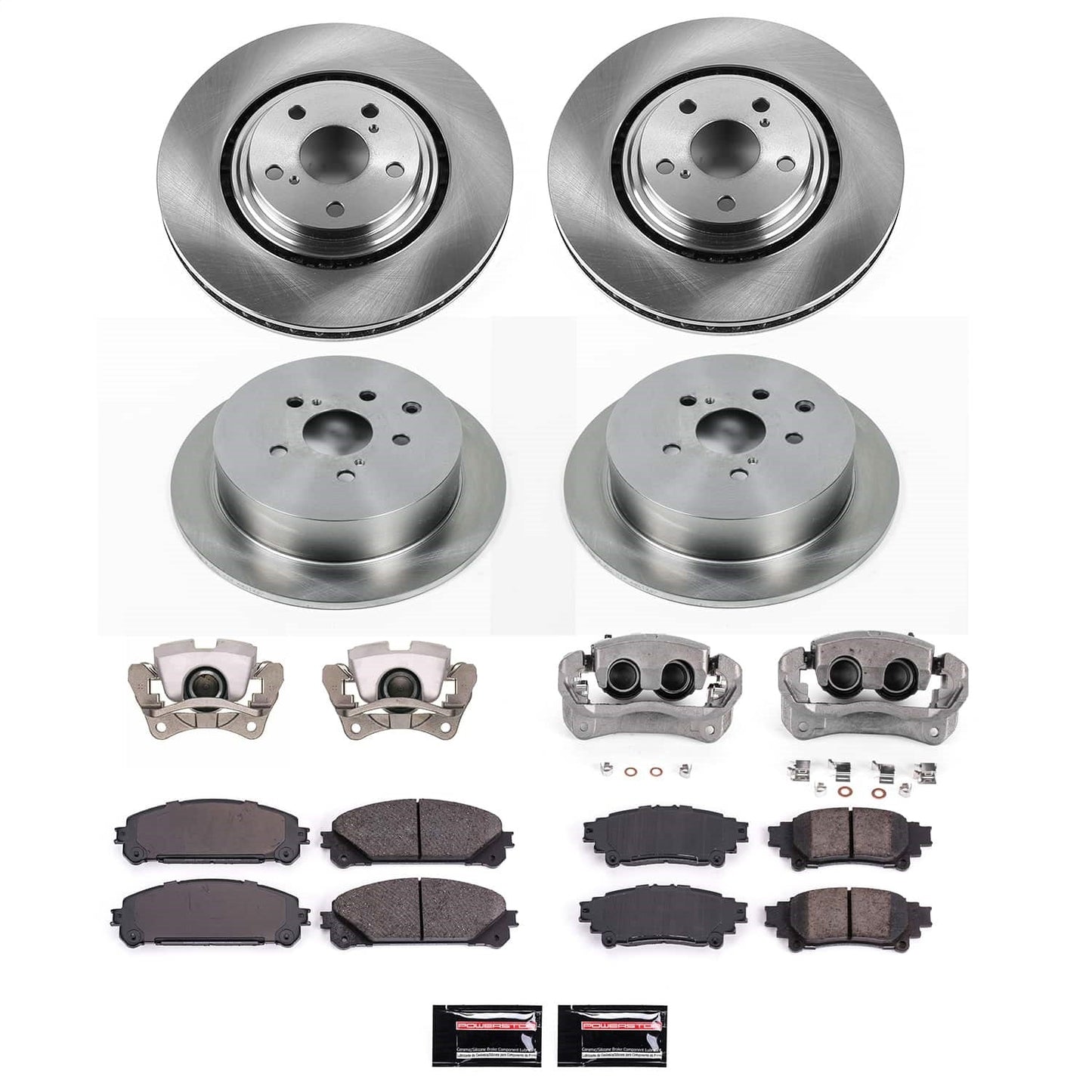 PowerStop 10-15 Lexus RX450h Front and Rear Autospecialty Kit w/Cals (KCOE5828)