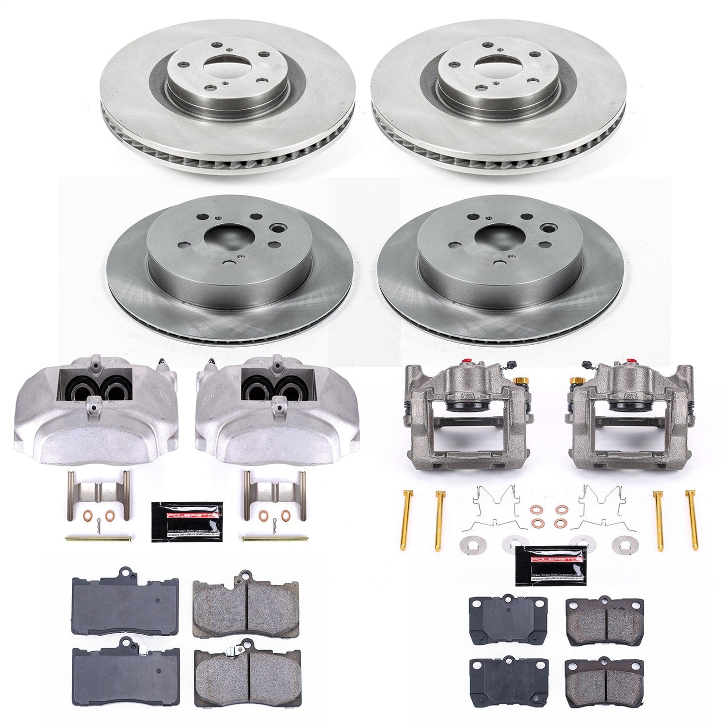 PowerStop 09-11 Lexus GS350 Front & Rear Autospecialty Kit w/Cals (KCOE5869)