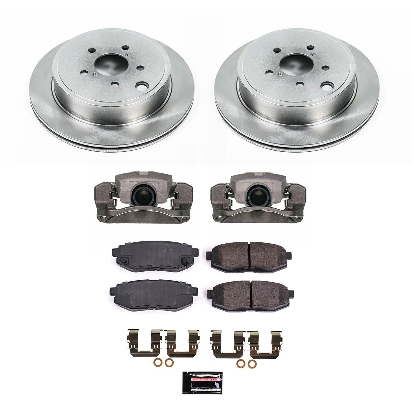 PowerStop 10-14 Subaru Outback Rear Autospecialty Kit w/Cals (KCOE5883A)