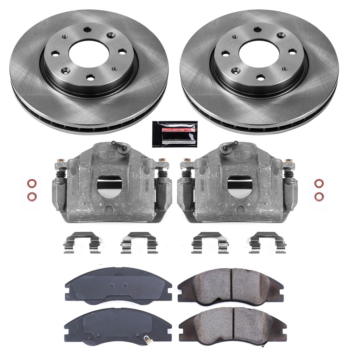 PowerStop 04-09 Kia Spectra Front Autospecialty Brake Kit w/Calipers (KCOE5903)