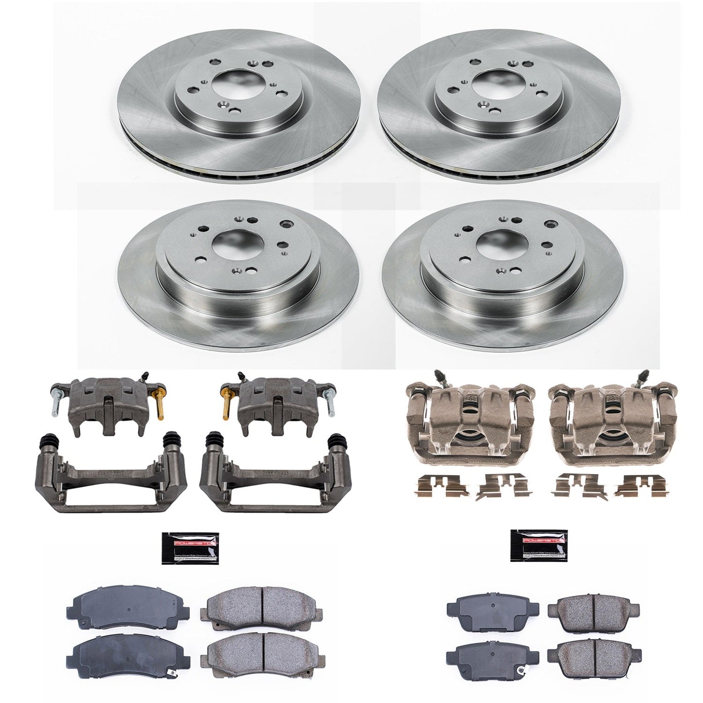 PowerStop 12-14 Honda Ridgeline Front & Rear Autospecialty Kit w/Cals (KCOE5940)