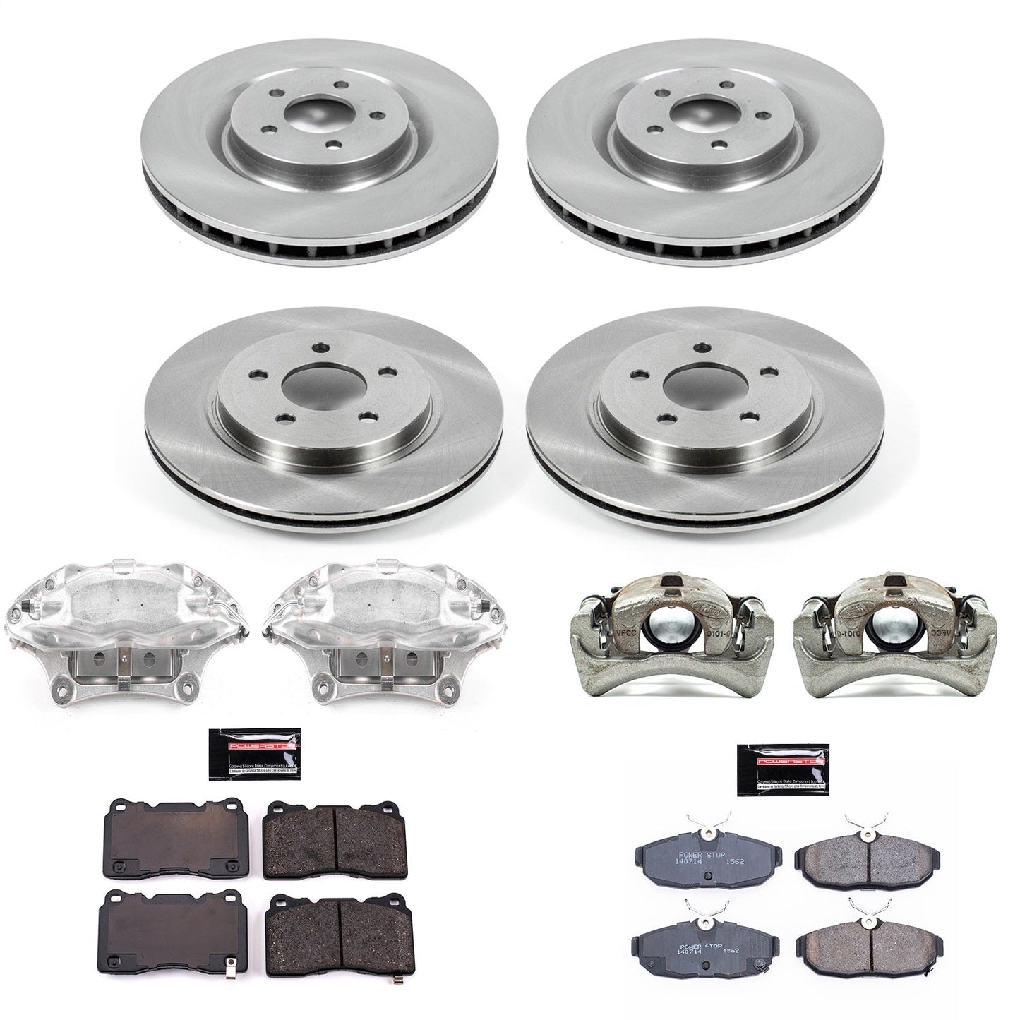 PowerStop 2012 Ford Mustang Front & Rear Autospecialty Kit w/Cals (KCOE5942)
