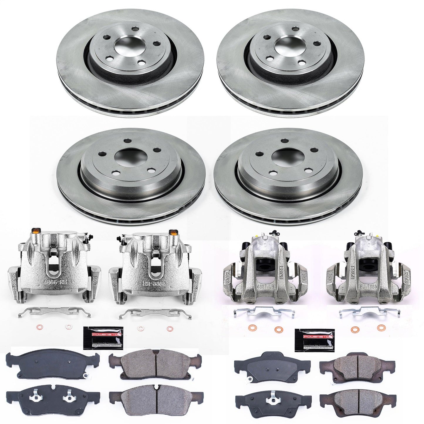 PowerStop 11-17 Dodge Durango Front & Rear Autospecialty Kit w/Cals (KCOE5955)