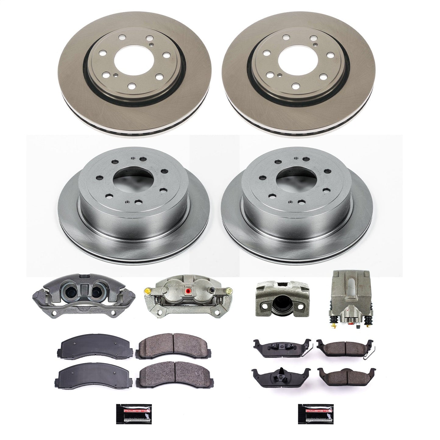 PowerStop 10-11 Ford F-150 Front & Rear Autospecialty Kit w/Cals (KCOE5973)