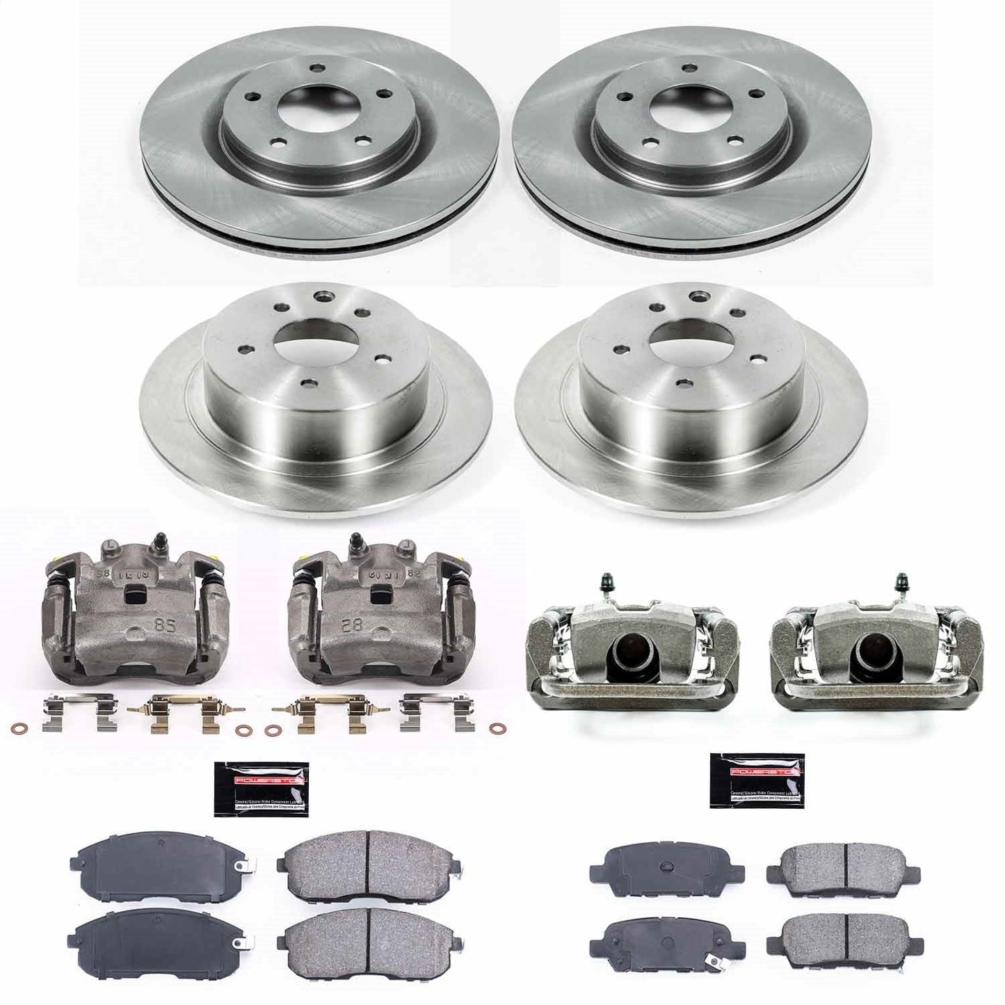 PowerStop 11-17 Nissan Juke Front & Rear Autospecialty Brake Kit w/Calipers (KCOE6095)