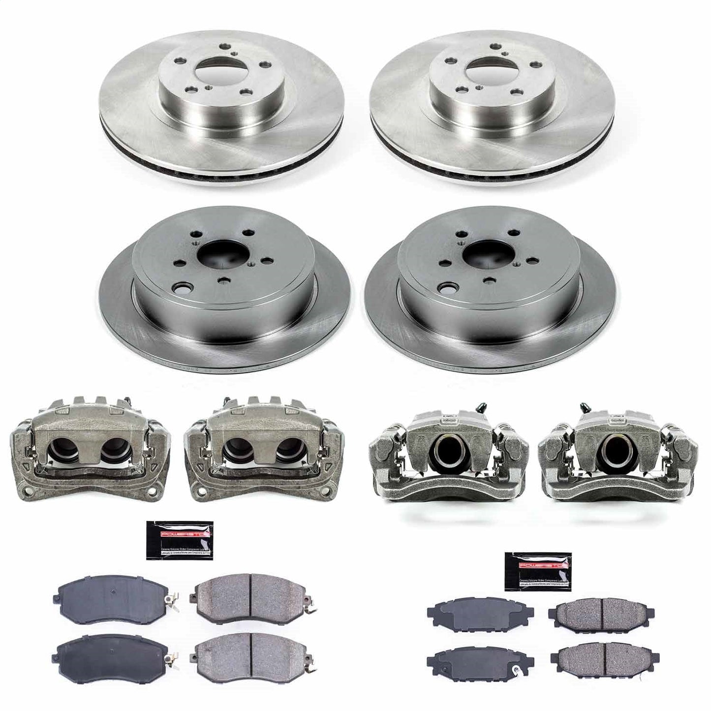 PowerStop 13-16 Subaru BRZ Front & Rear Autospecialty Brake Kit w/Calipers (KCOE6112)
