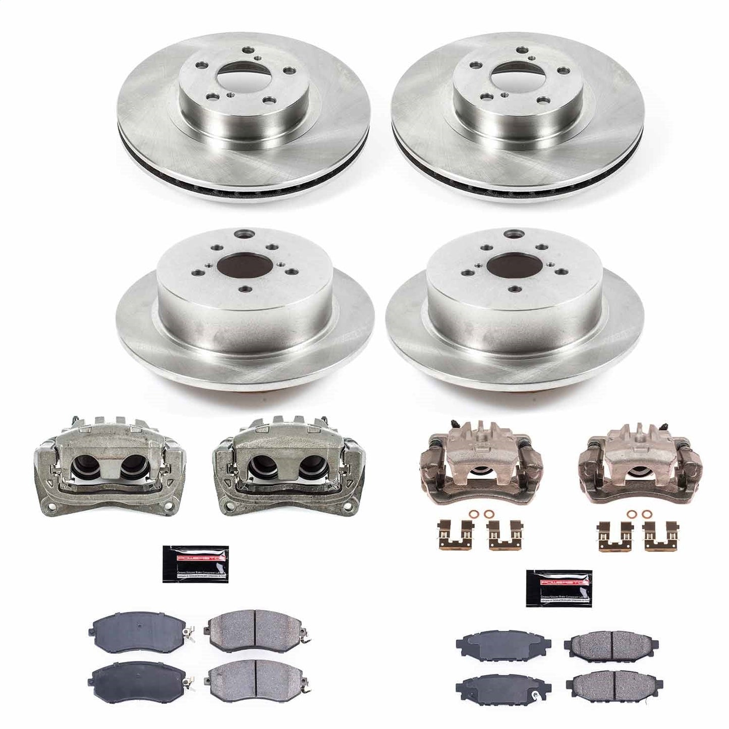 PowerStop 12-16 Subaru Impreza Front & Rear Autospecialty Brake Kit w/Calipers (KCOE6113)