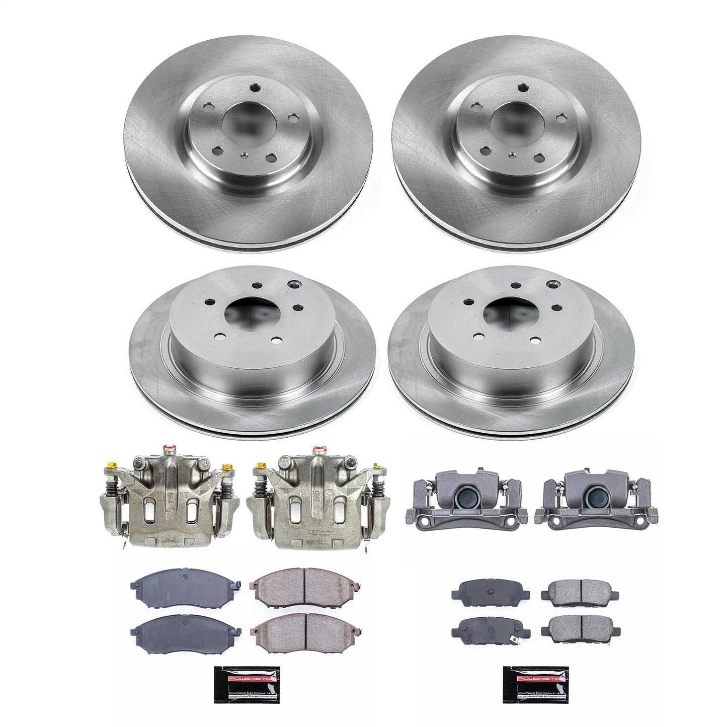PowerStop 15-17 Infiniti QX70 Front & Rear Autospecialty Kit w/Cals (KCOE6237A)