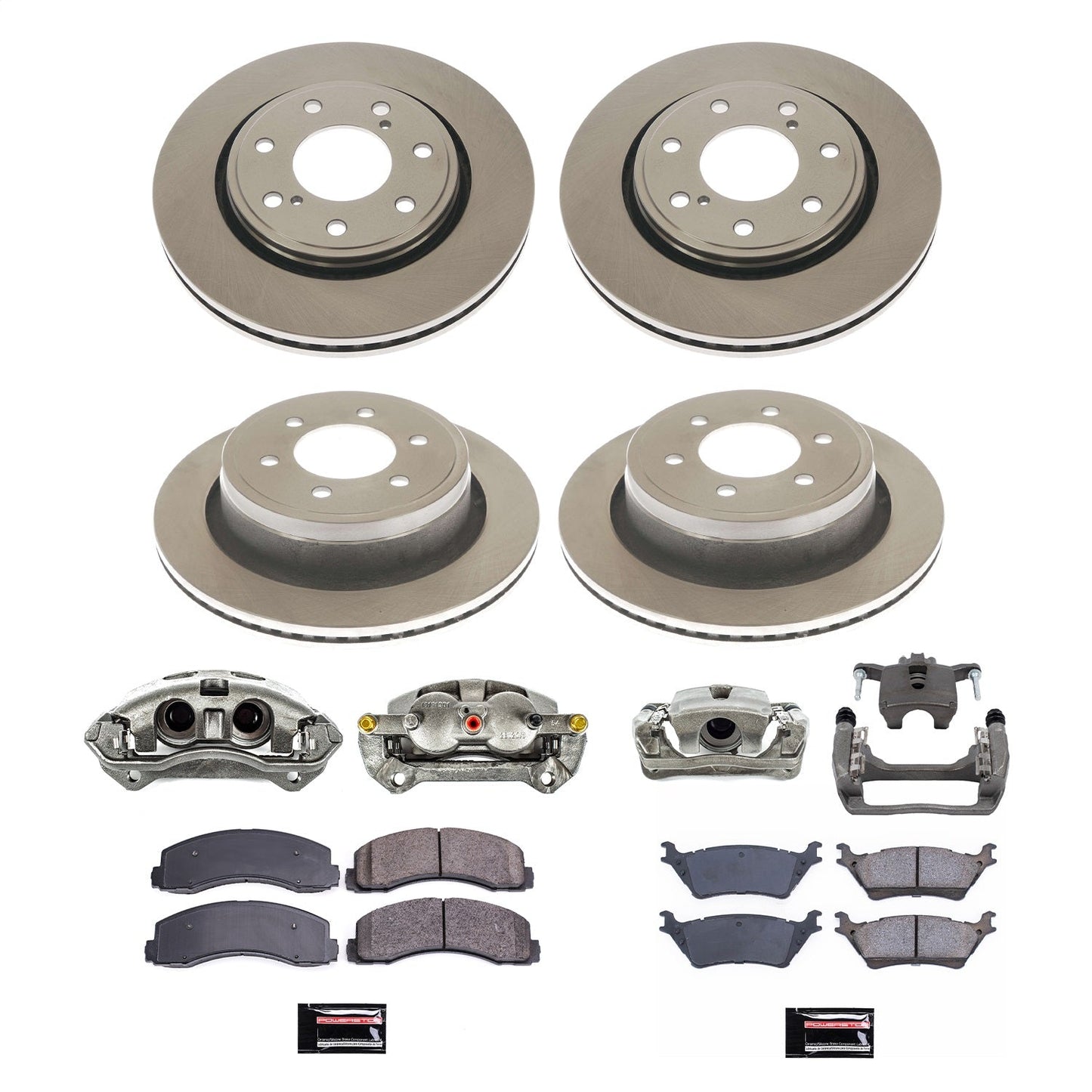 PowerStop 12-14 Ford F-150 Front & Rear Autospecialty Kit w/Cals (KCOE6269)