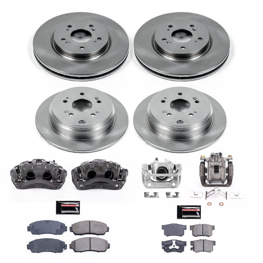 PowerStop 12-16 Honda CR-V Front and Rear Autospecialty Kit w/Calipers (KCOE6305)