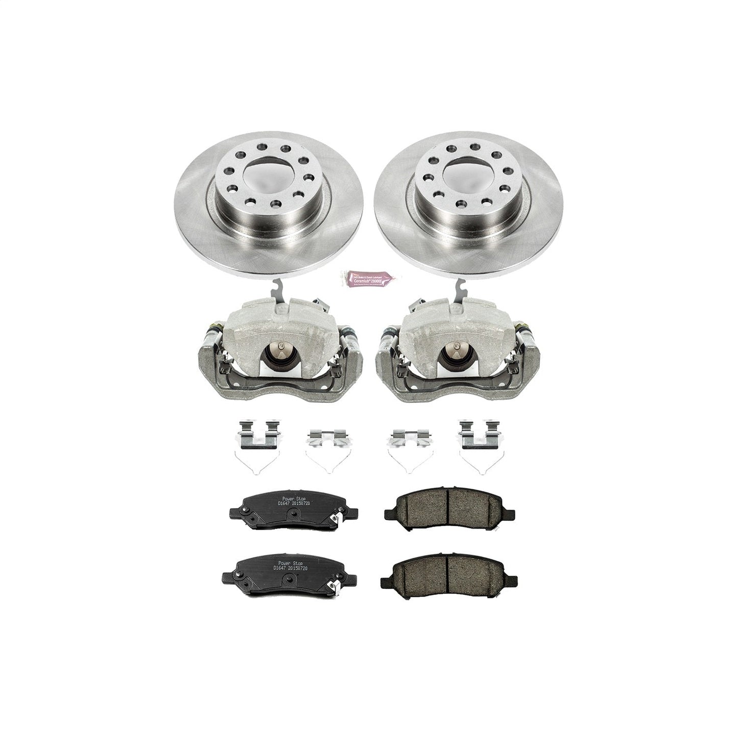 PowerStop 13-16 Dodge Dart Rear Autospecialty Brake Kit w/Calipers (KCOE6371)
