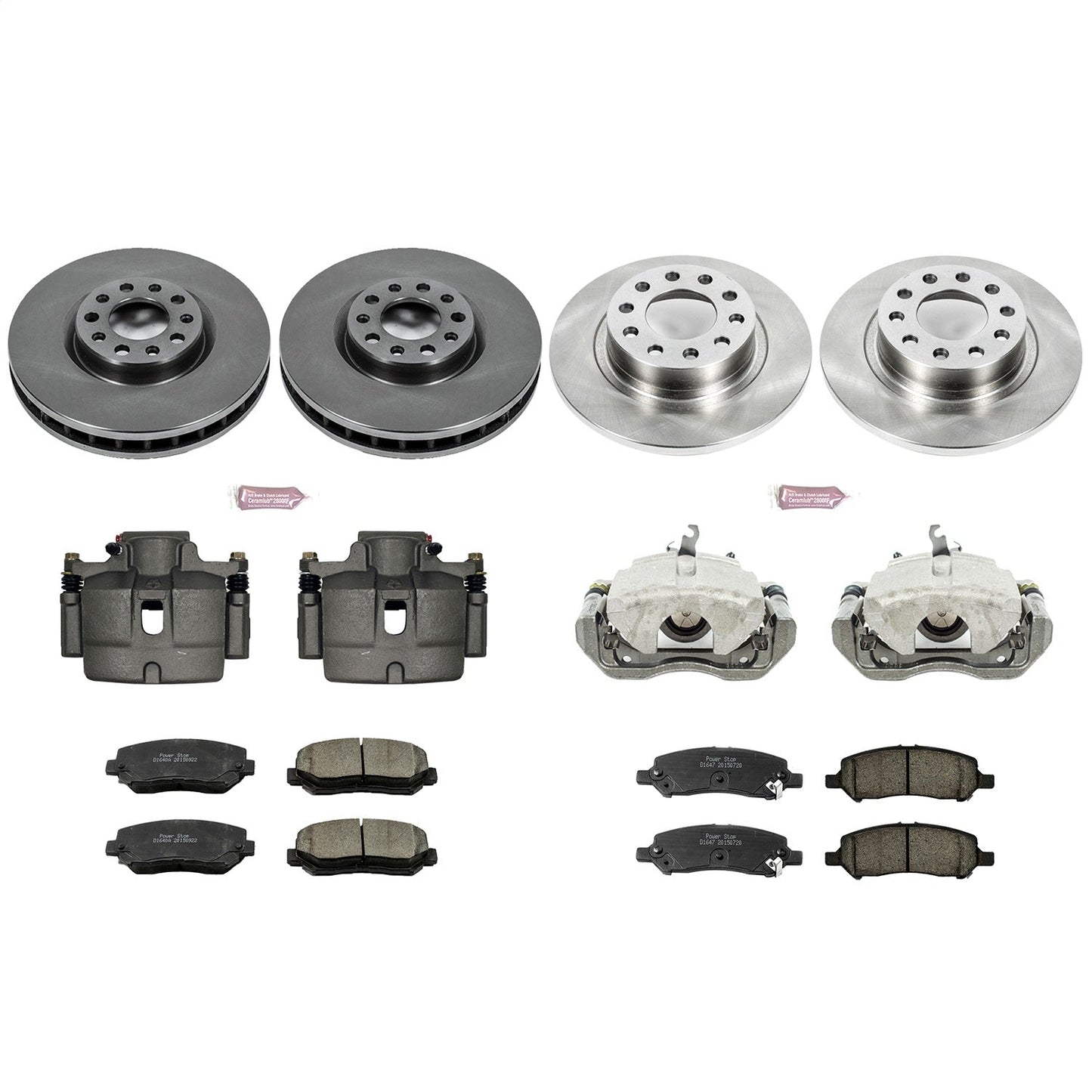 PowerStop 13-16 Dodge Dart Front & Rear Autospecialty Brake Kit w/Calipers (KCOE6373)