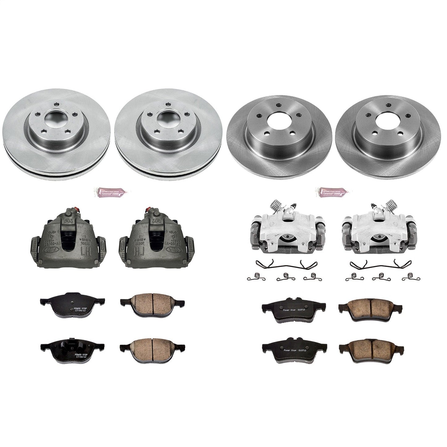 PowerStop 13-17 Ford C-Max Front & Rear Autospecialty Brake Kit w/Calipers (KCOE6477)