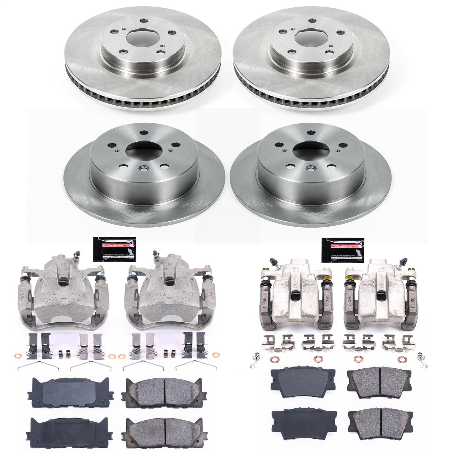 PowerStop 13-18 Lexus ES300h Front & Rear Autospecialty Brake Kit w/Calipers (KCOE6480)
