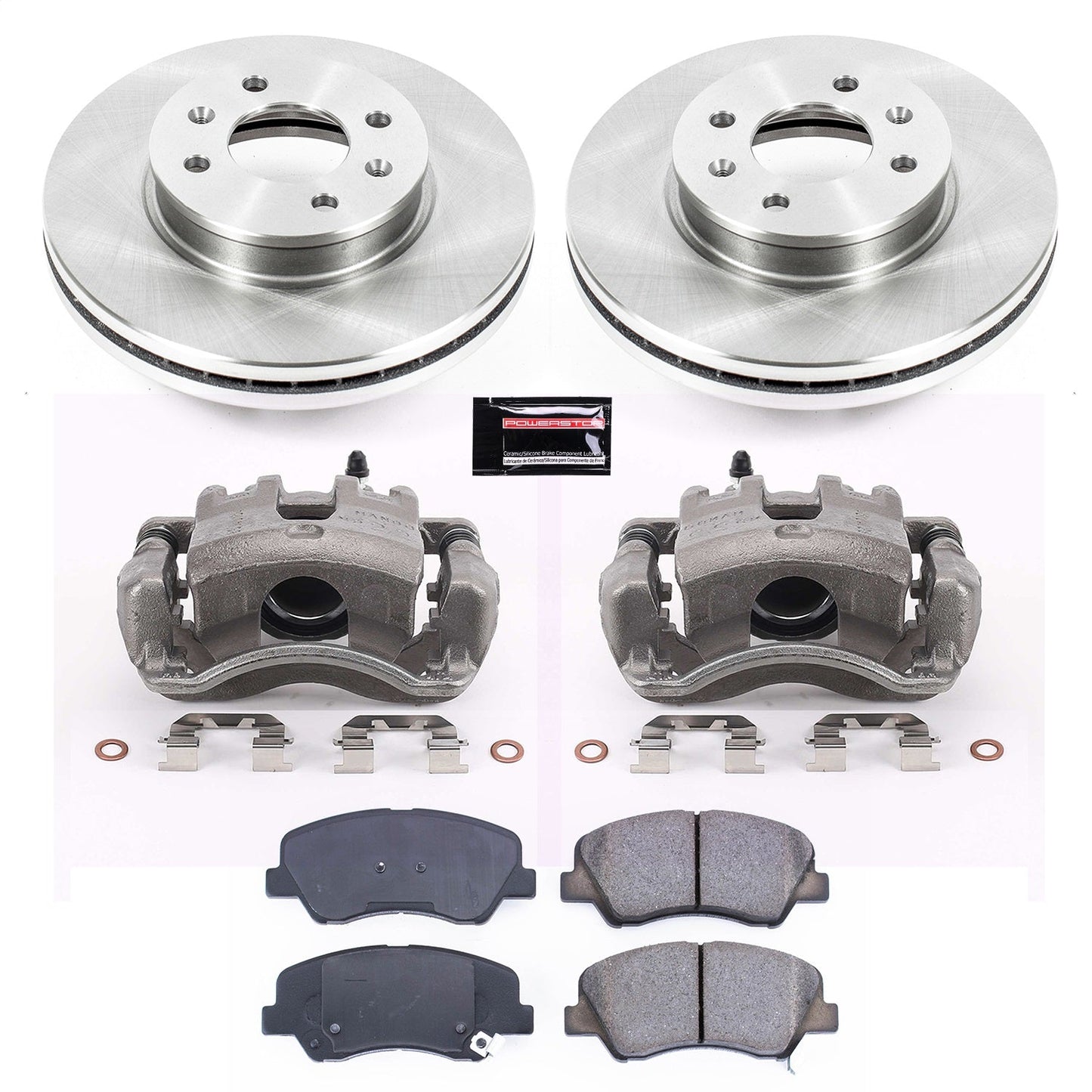 PowerStop 12-18 Hyundai Accent Front Autospecialty Brake Kit w/Calipers (KCOE6508)