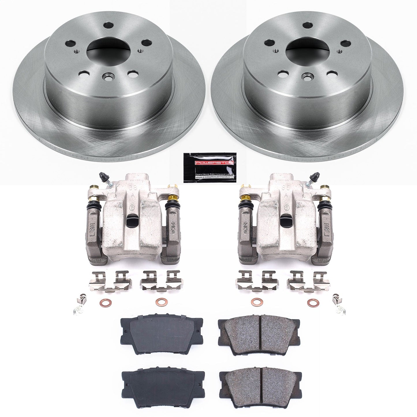 PowerStop 13-18 Lexus ES300h Rear Autospecialty Brake Kit w/Calipers (KCOE6520)