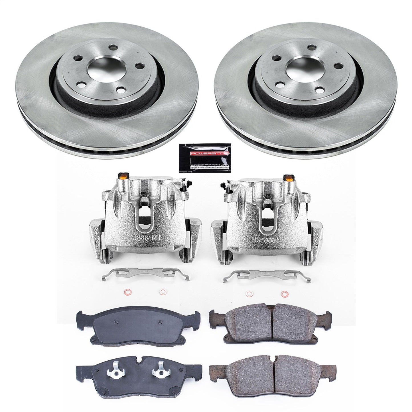 PowerStop 13-15 Jeep Grand Cherokee Front Autospecialty Kit w/Cals (KCOE6536)
