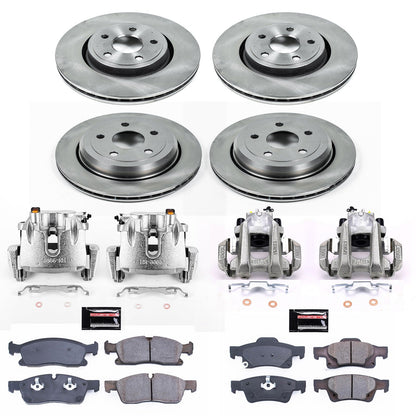 PowerStop 13-15 Jeep Grand Cherokee Front & Rear Autospecialty Kit w/Cals (KCOE6537)