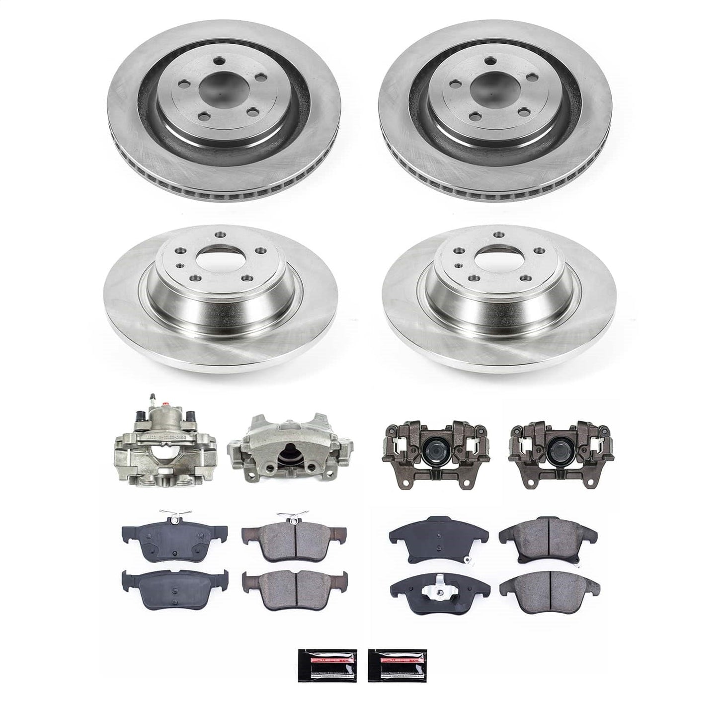 PowerStop 13-14 Lincoln MKZ Front and Rear Autospecialty Kit w/Cals (KCOE6556B)