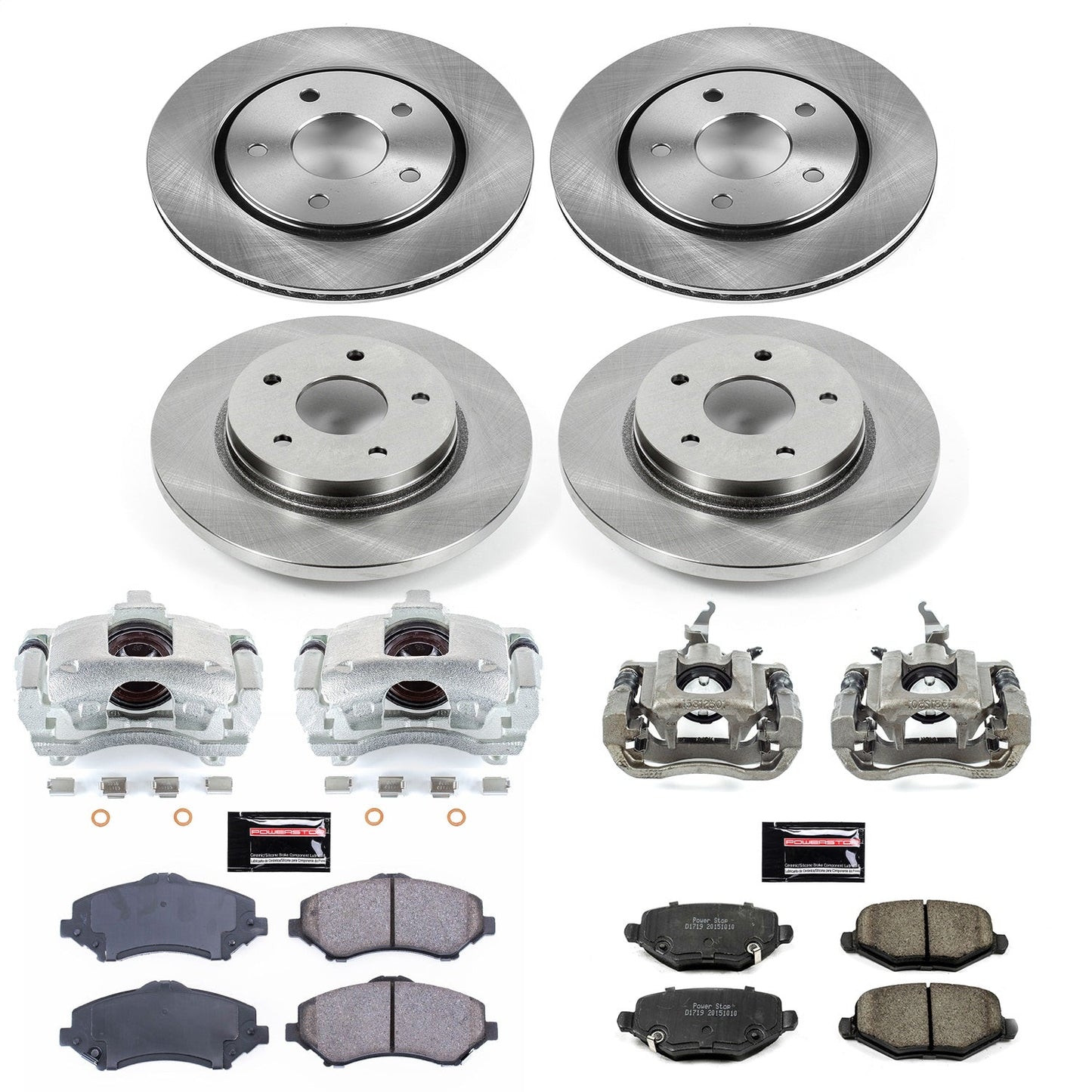 PowerStop 2013 Dodge Journey Front & Rear Autospecialty Brake Kit w/Calipers (KCOE6563A)