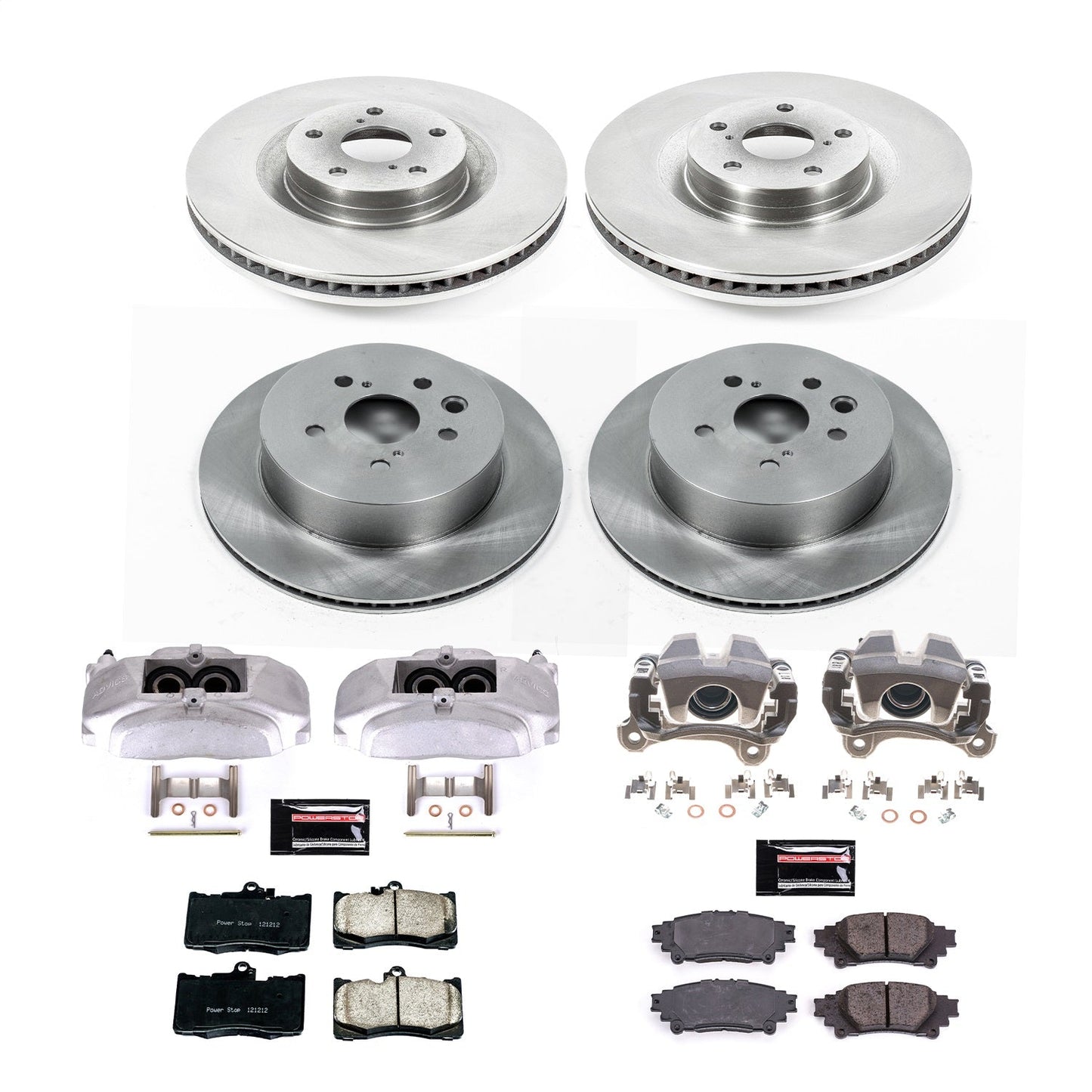 PowerStop 14-15 Lexus IS350 Front & Rear Autospecialty Kit w/Cals (KCOE6947)