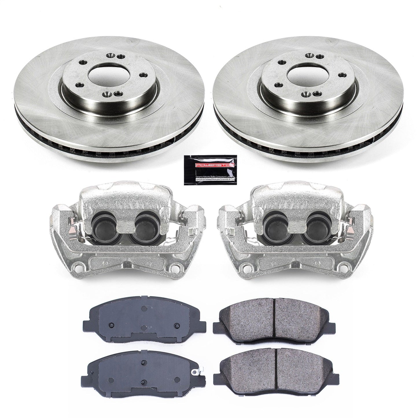 PowerStop 13-16 Hyundai Santa Fe Front Autospecialty Kit w/Cals (KCOE6951)