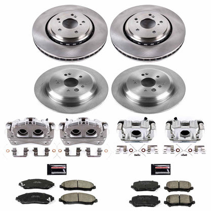 PowerStop 14-16 Acura MDX Front & Rear Autospecialty Kit w/Cals (KCOE6956)