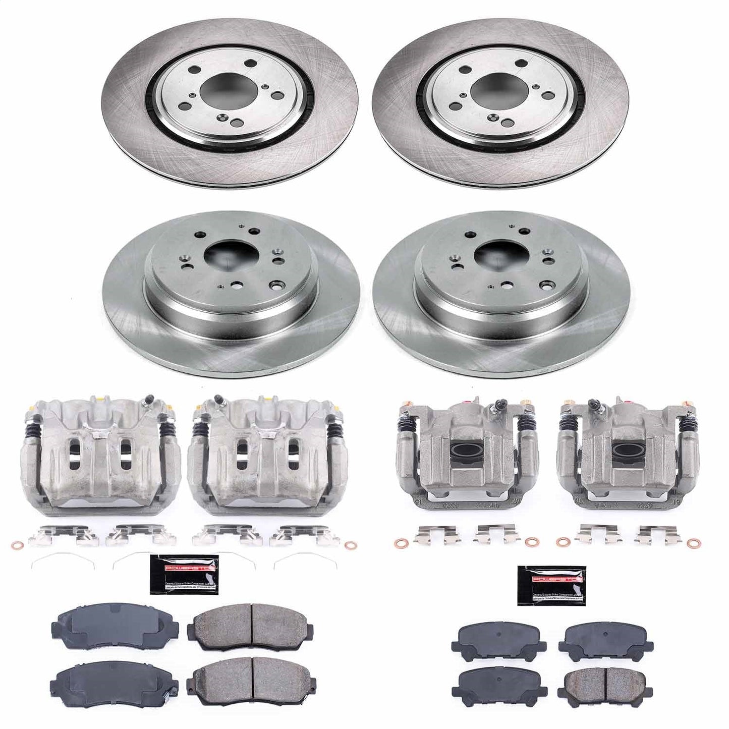PowerStop 15-17 Honda Odyssey Front & Rear Autospecialty Kit w/Cals (KCOE6958)