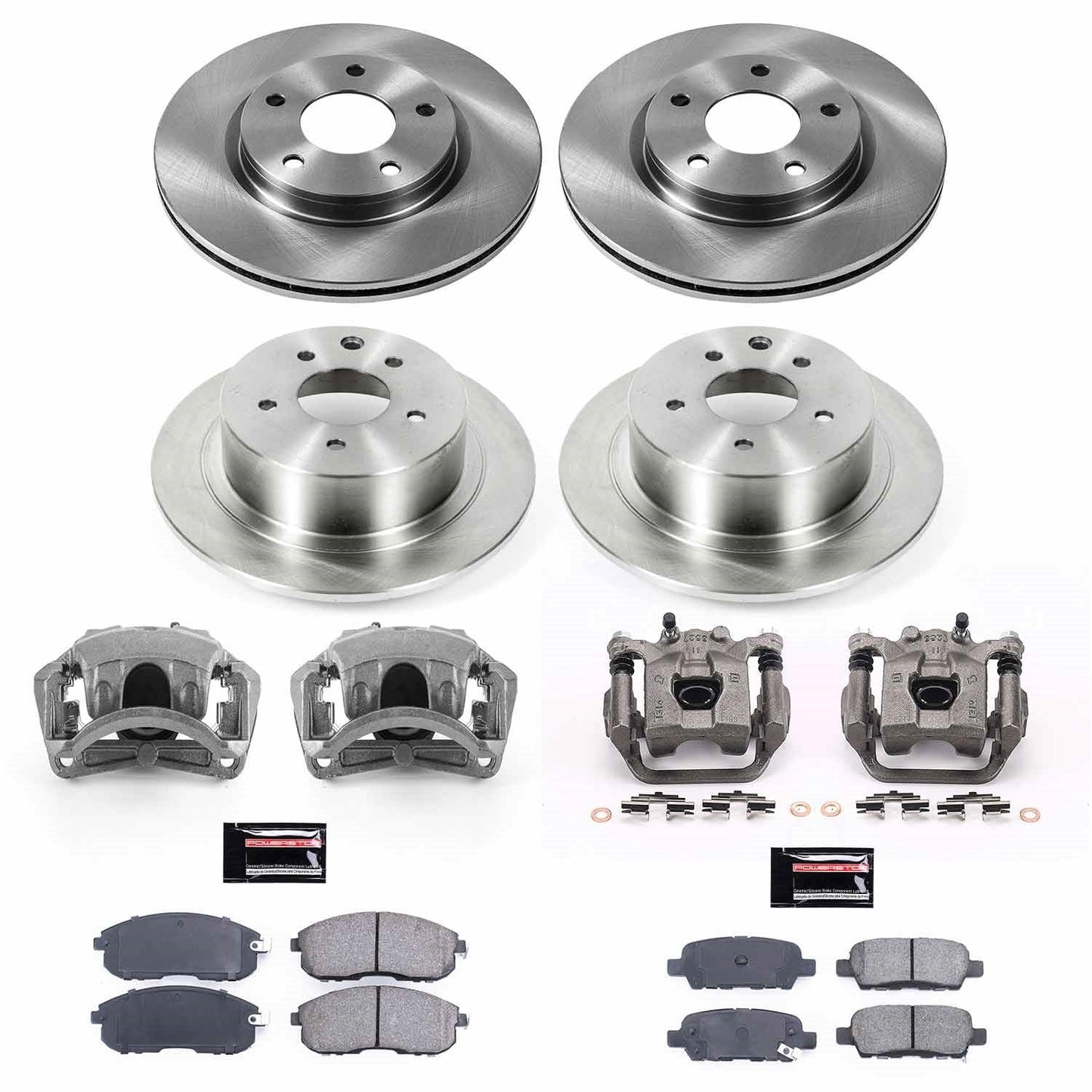 PowerStop 17-18 Nissan Sentra Front & Rear Autospecialty Brake Kit w/Calipers (KCOE6960A)
