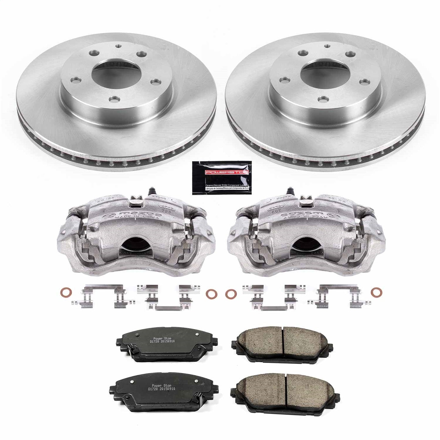 PowerStop 14-16 Mazda 3 Front Autospecialty Brake Kit w/Calipers (KCOE6974)