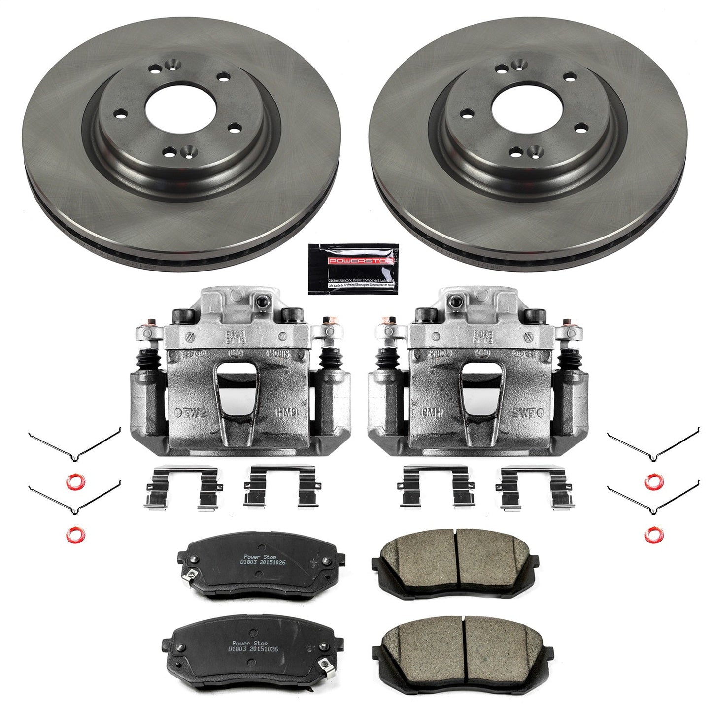PowerStop 15-16 Hyundai Sonata Front Autospecialty Brake Kit w/Calipers (KCOE6982)