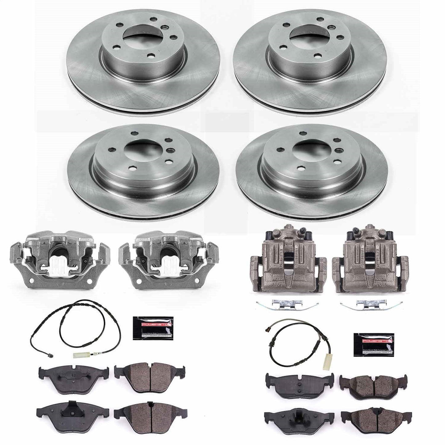PowerStop 13-15 BMW X1 Front & Rear Autospecialty Brake Kit w/Calipers (KCOE7024)