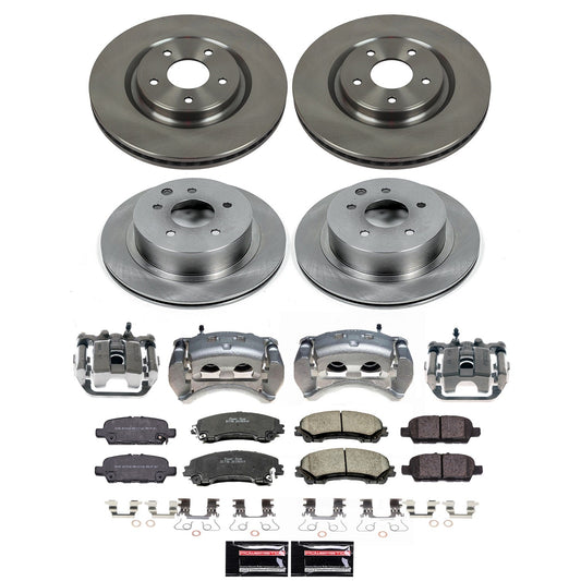 PowerStop 2019 Nissan Rogue Front and Rear Autospecialty Kit w/Calipers (KCOE7033)