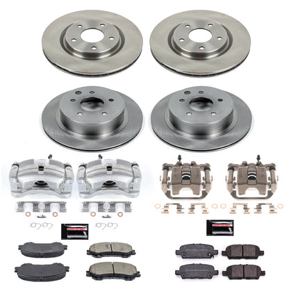 PowerStop 14-19 Nissan Rogue Front & Rear Autospecialty Brake Kit w/Calipers (KCOE7035A)