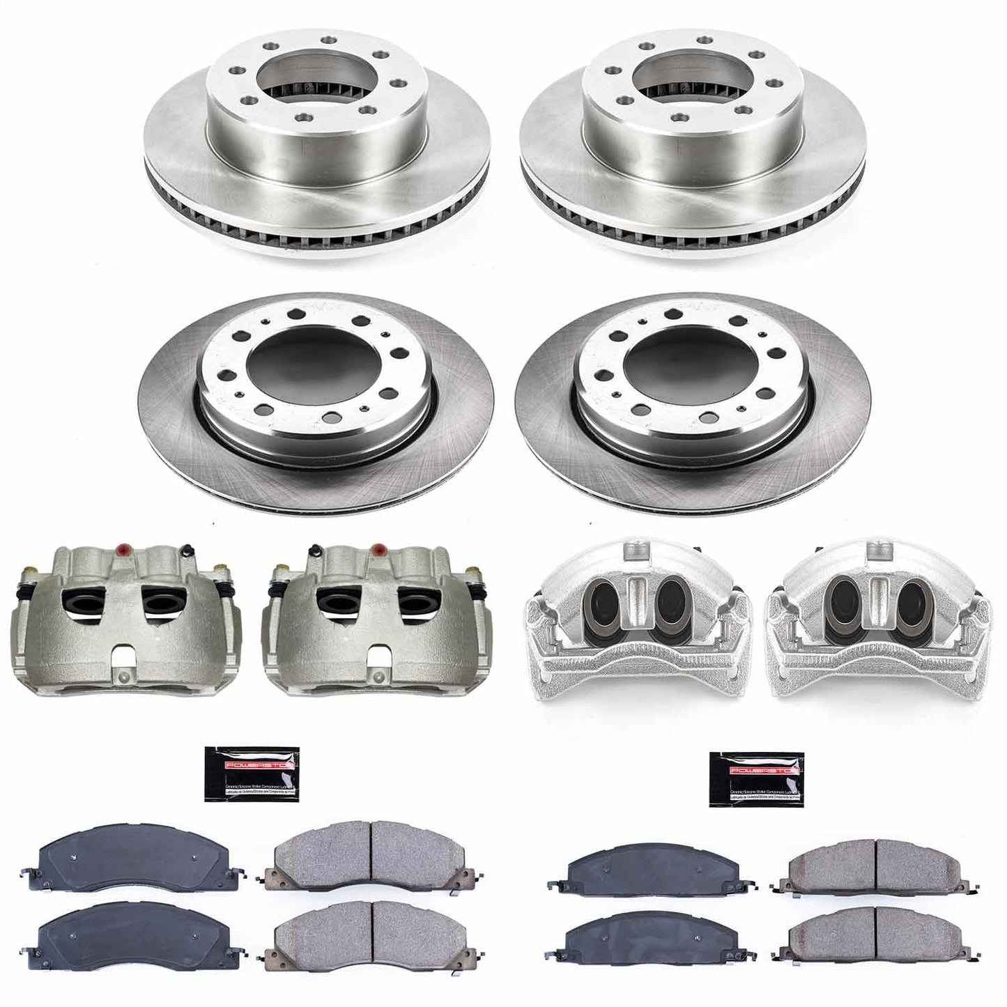 PowerStop 13-18 Ram 3500 Front & Rear Autospecialty Kit w/Cals (KCOE7141A)