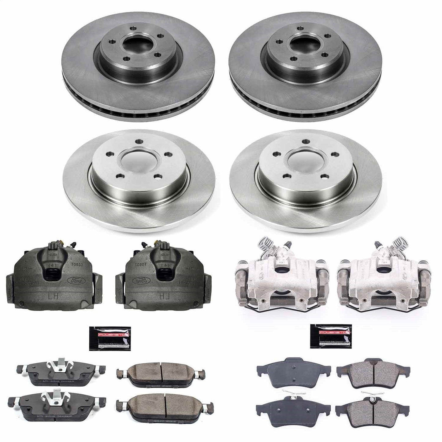 PowerStop 15-18 Ford Focus Front & Rear Autospecialty Kit w/Cals (KCOE7277)